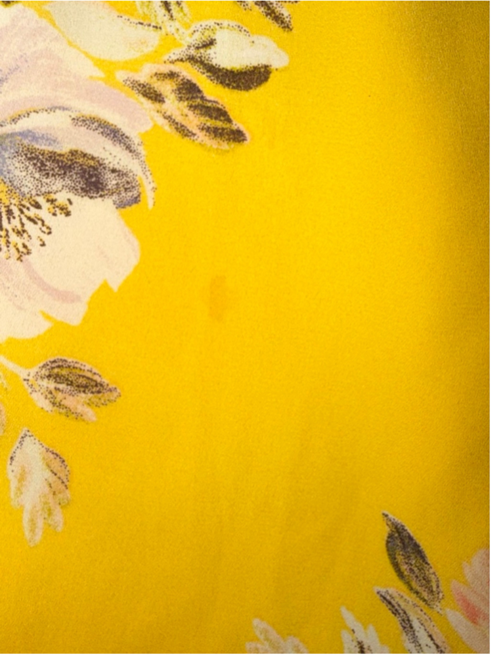 Francesca Mi Ami S Yellow Floral Chiffon Sheer Midi Dress Women Sundress Garden - Picture 11 of 11